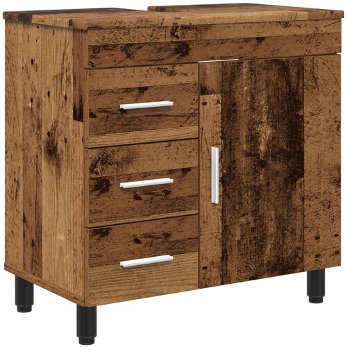 vidaXL Toaletna jedinica Staro drvo 60 x 35 x 60 cm Konstruirano drvo - Staro drvo Cene