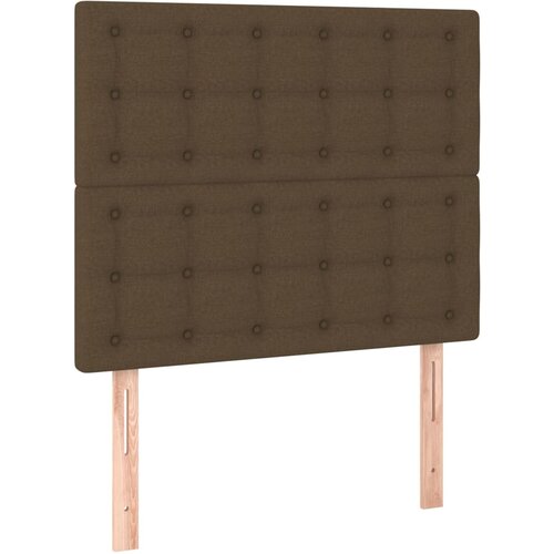  Uzglavlje tamnosmeđe 100x5x118/128 cm tkanina Slike