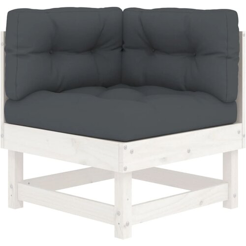 Maison Chic Kotni kavč - Sofa - Kanape z blazinami bela trdna borovina, (21726541) Cene