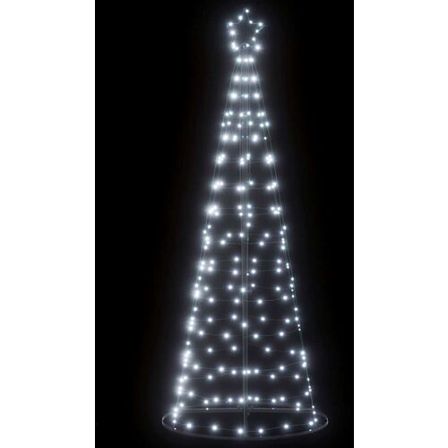 vidaXL Osvetljena novoletna jelka stožec 200 LED hladno bela 182 cm Cene
