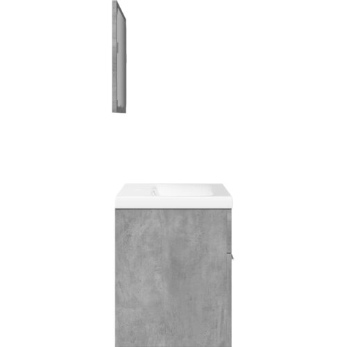  3-dijelni set kupaonskog namje&amp;scaron;taja siva boja betona drveni 60 x 38.5 x 46 cm Slike