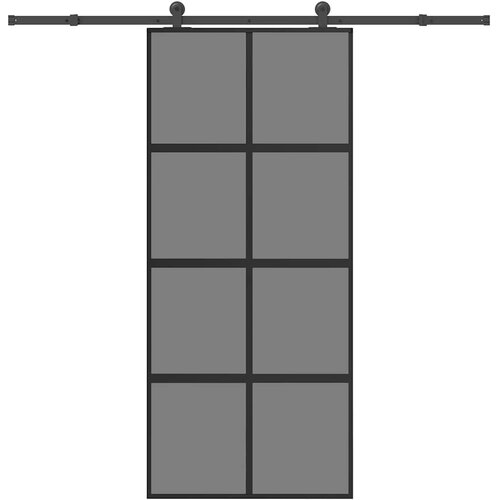  Klizna vrata s priborom 90 x 205 cm kaljeno staklo i aluminij Cijene