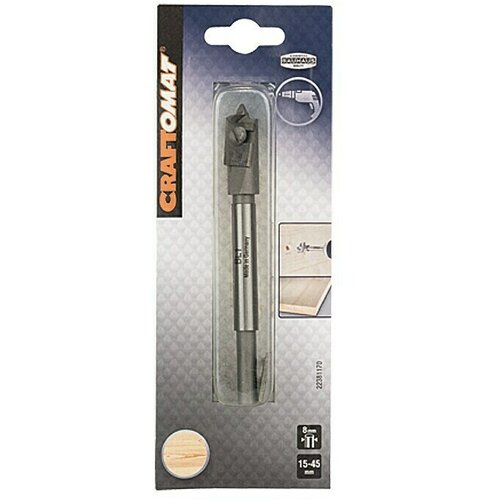 CRAFTOMAT Plosnato svrdlo za drvo pomično (15 mm - 45 mm, Duljina: 120 mm) Slike