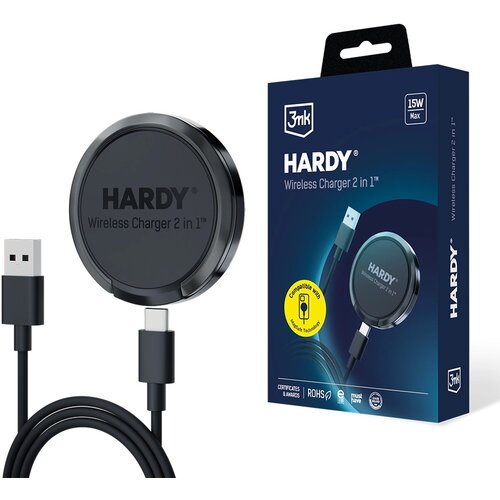 3mk HARDY BREZŽIČNI POLNILEC 2V1 ZA MAGSAFE 15W, (5000497107) Cene
