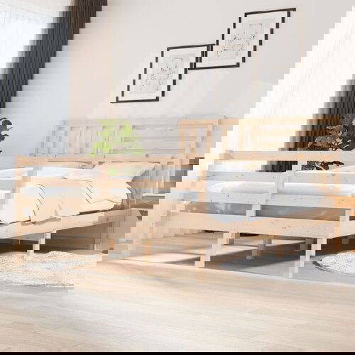 vidaXL Okvir za krevet od masivne borovine 120x190 cm 4FT mali bračni Cijene