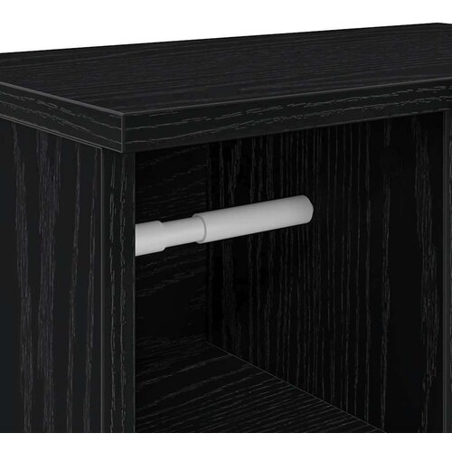 vidaXL Kupaonski ormarić s držačem za role crni 39x22x90 cm Cijene