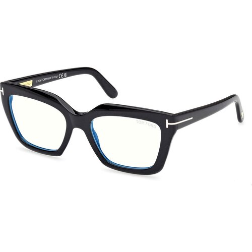 Tom Ford Ženski okvir za dioptrijske naočare Blue block 0FT6093-B 153, Crni Slike