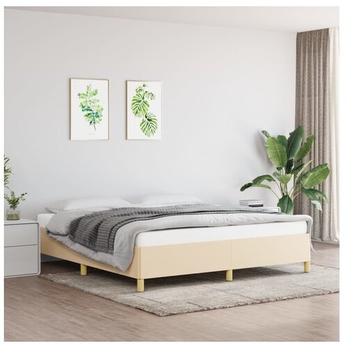  Za krevet s oprugama krem 160x200 cm od tkanine Cijene