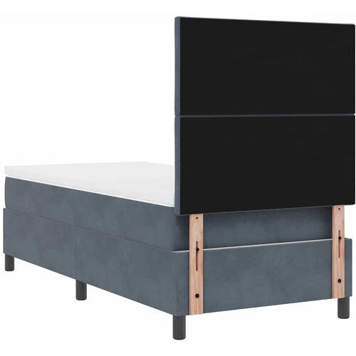  LED Box Spring Krevet Tamno siva 100 x 200 cm Bar&amp;scaron;un Slike