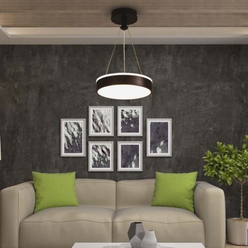  LED luster na sajli LED/12W/230V 4000K crna Slike