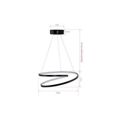 Opviq whirpool - black, white light black chandelier Cene