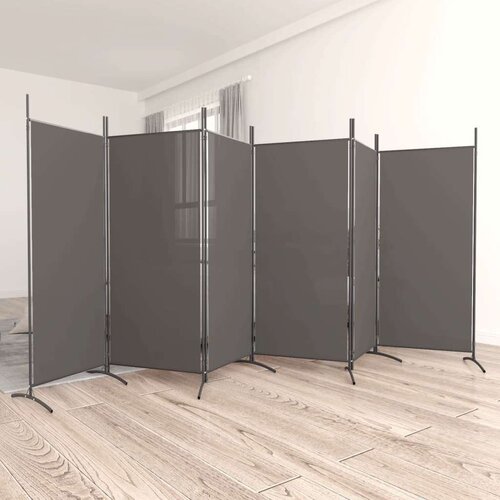 Sobna pregrada s 6 panela antracit 520x180 cm od tkanine Cijene