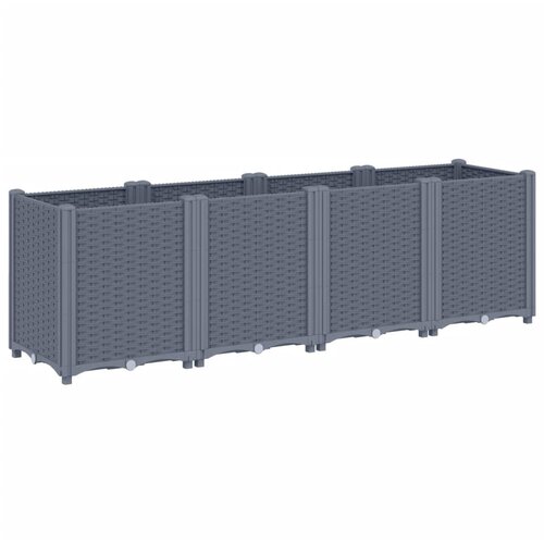 Maison Chic Vrtno cvetlično korito - Cvetlični Lonec sivo 160x40x53 cm PP, (21789980) Cene
