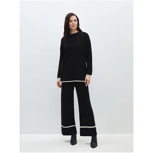 LC Waikiki LCW Elastic Waist Plain Wide Leg Women's Knitwear Trousers