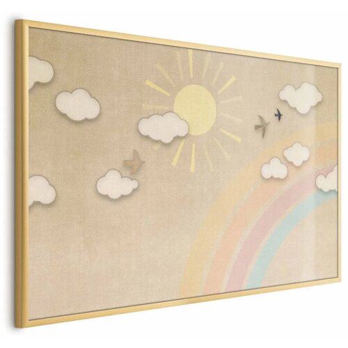  Plakat - Rainbow Day 60x40 Zlatni okvir Cene