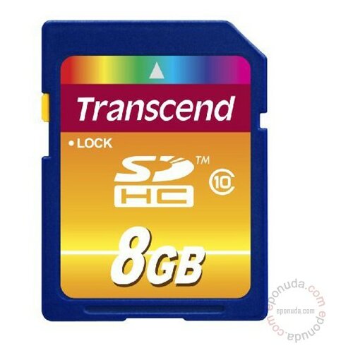 Transcend SDHC 8GB Class 10 TS8GSDHC10 memorijska kartica Slike