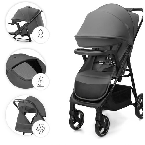 Kinderkraft KOLICA ZA BEBE SA TACNOM TRIG 3 GREY Slike