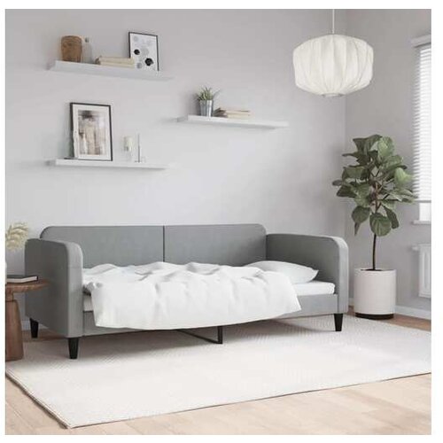VidaXL Raztegljiva postelja svetlo siva 90x190 cm blago Slike