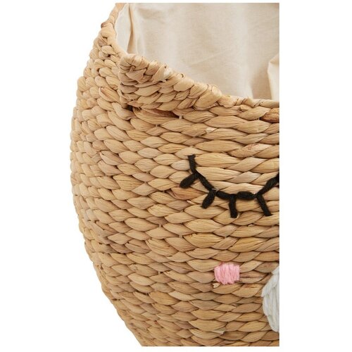 Premier Housewares Otro&amp;scaron;ka &amp;scaron;katla za shranjevanje iz vodne hijacinte v naravni barvi &amp;oslash; 49x40 cm Lidi Cat Face &amp;ndash; Slike