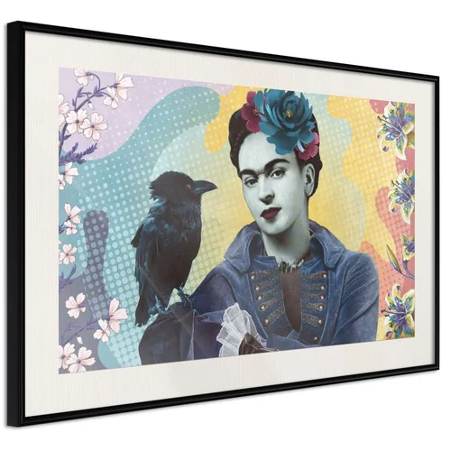  Poster - Frida with a Raven 90x60