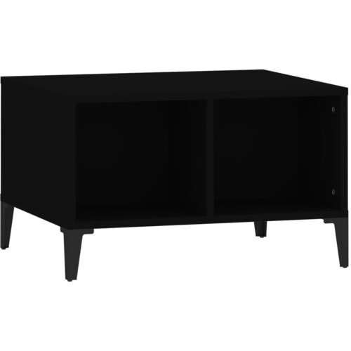 Maison Chic Klubska mizica - kavna mizica - Nizka mizica črna 60x50x36,5 cm inženirski les, (21755409) Slike