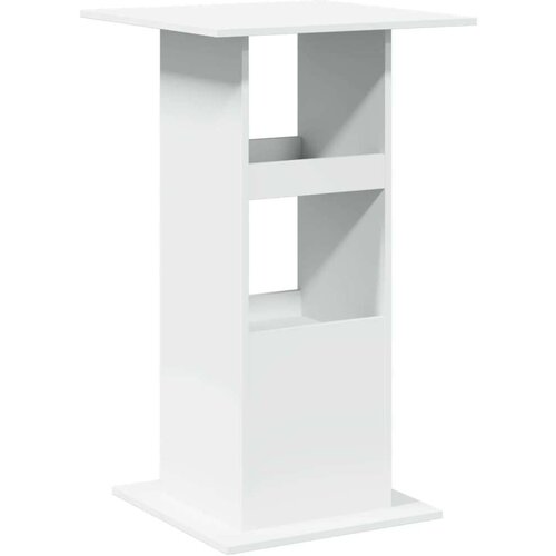 vidaXL Barska miza s policami bela 60x60x102 cm inženirski les Cene