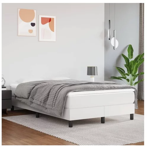  Box spring posteljni okvir bel 120x200 cm umetno usnje