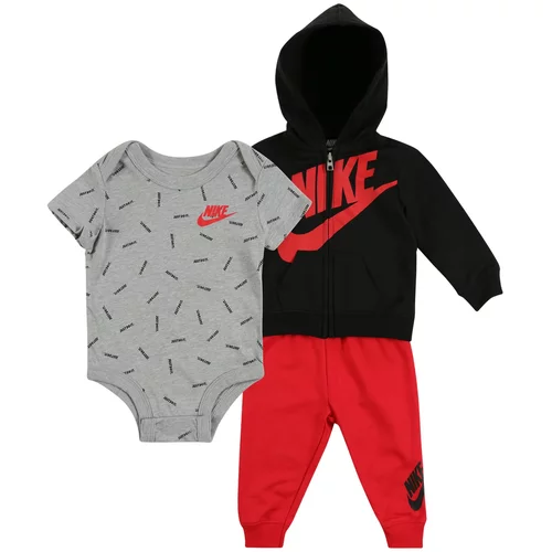 Nike Sportswear Komplet siva / crvena / crna
