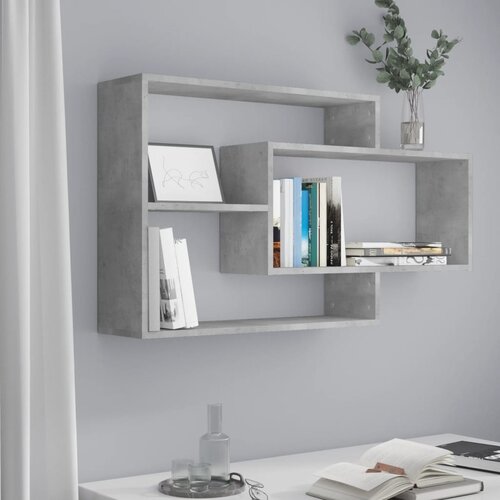  Zidne police siva boja betona 104x20x58,5 cm konstruirano drvo Cijene