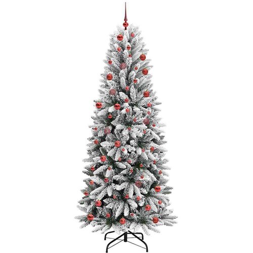 VidaXL Umjetno božićno drvce s stalakom Bijelo 78 x 78 x 210 cm Slike