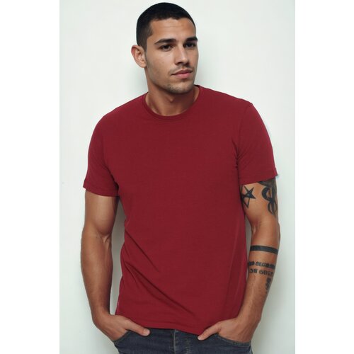 Dewberry T9569 BICYCLE COLLAR MEN'S T-SHIRT-BURGUNDY Cijene