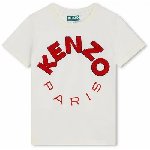 Kenzo Kids Otroška bombažna kratka majica bež barva