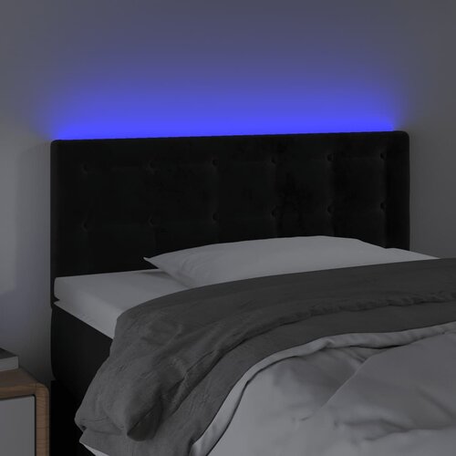  LED uzglavlje crno 80 x 5 x 78/88 cm bar&amp;scaron;unasto Slike