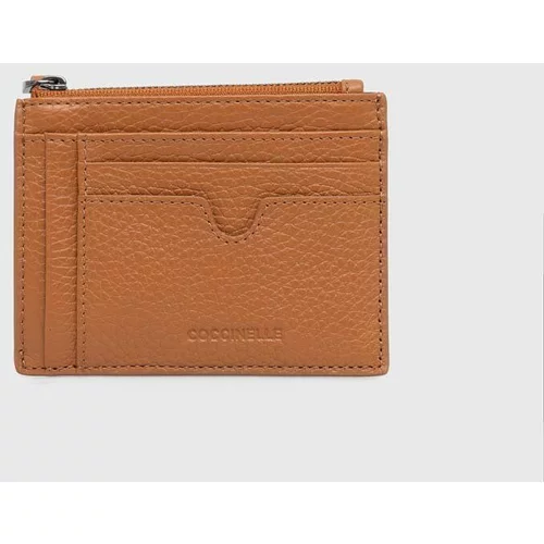 Coccinelle Usnjena denarnica moški, rjava barva