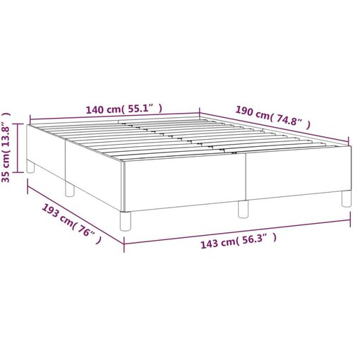 vidaXL Posteljni okvir taupe 140x190 cm blago Cene