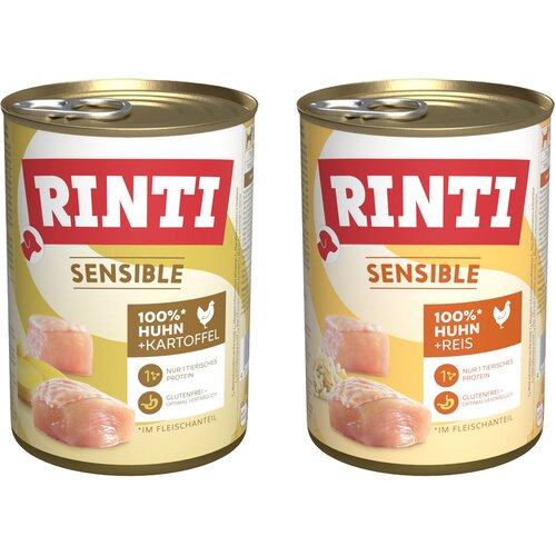  Varčno pakiranje RINTI Sensible 24 x 400 g - Mix Pi&scaron;čanec & riž/Pi&scaron;čanec & krompir Cijene