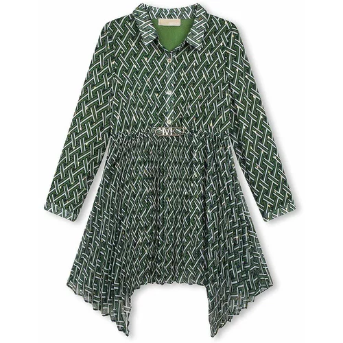Michael Kors Dječja haljina boja: zelena, mini, širi se prema dolje