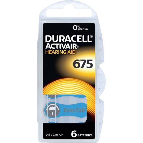 Duracell baterija za slu&scaron;ni aparat ZA 675 1.45 V 6 kos 630 mAh cink-zračni Activair 675, (20431108) Cene