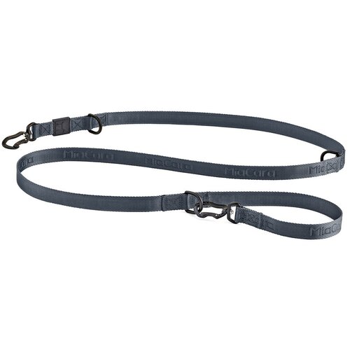 MiaCara Tamno sivi preklopni povodac dužina 200 cm Modena Asphalt 25 mm – Cijene