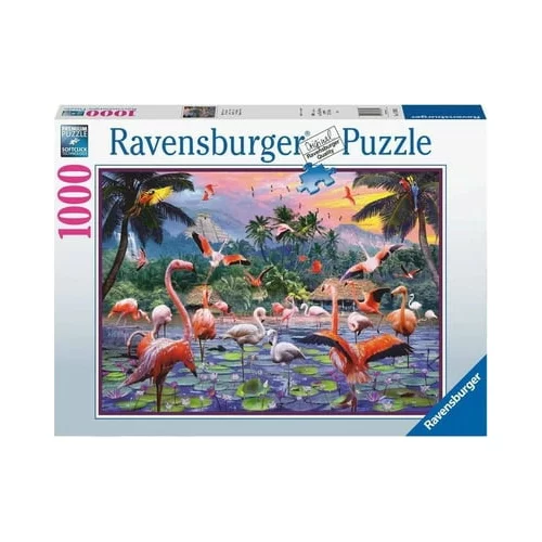 Ravensburger Puzzle - Pink Flamingos, 1000 kosov