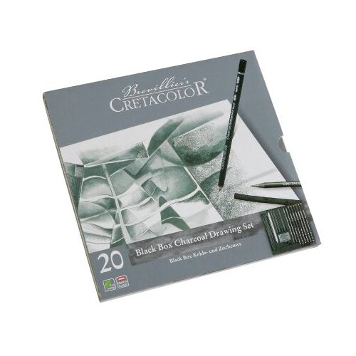  Umjetnički kpl Cretacolor black paket 20/1 (ugljen, nero olovke, monolitski grafit, &scaron;tapić za blendanje boja, gumica&hellip;) Cijene