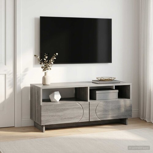  TV stalak 90 x 34.5 x 40 cm Siva Sonoma Konstruirano drvo Cijene