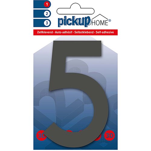 Rio 3D home kućni broj (visina: 10 cm, motiv: 5, sive boje, plastika, samoljepljivo) Slike