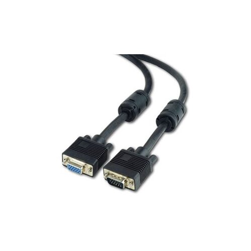  SVGA ext.kabl CC-PPVGAX-10M-B, 10m 15M-15F dual-shielded + 2xFerr, GEMBIRD Slike