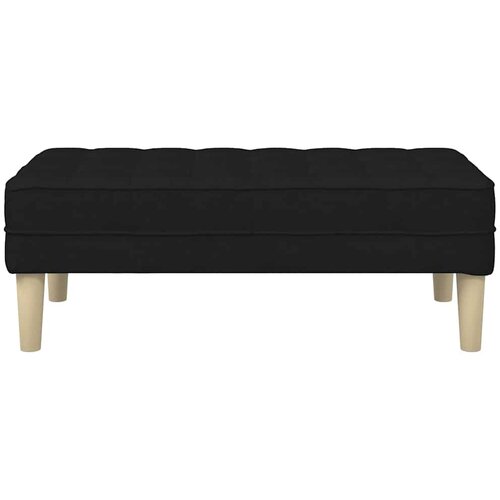  Klupa s jastukom Crna 113 x 57 x 39 cm tkanina Slike