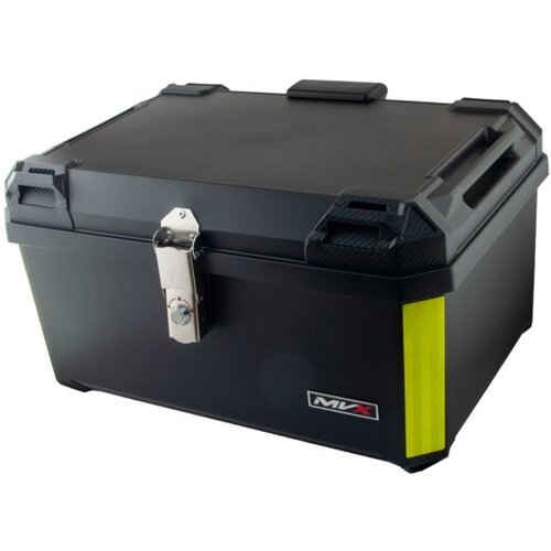 Moto kofer zadnji MVX 65 l, crni, sa naslonom Slike