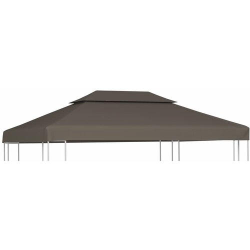 vidaXL Streha za paviljon 2-delna 310 g/m² 4x3 m taupe Cene