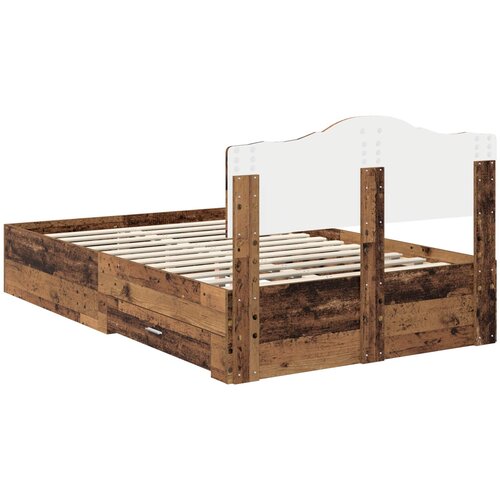  Krevetna konstrukcija Staro drvo 120 x 190 cm Konstruirano drvo Smeđa 196 x 123 x 90 cm Slike