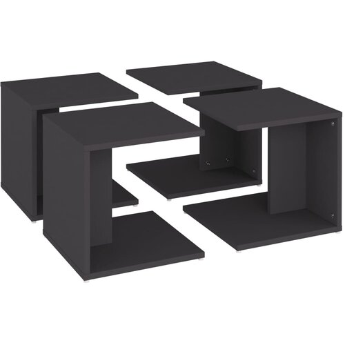  Stolići za kavu 4 kom sivi 33 x 33 x 33 cm konstruirano drvo Slike