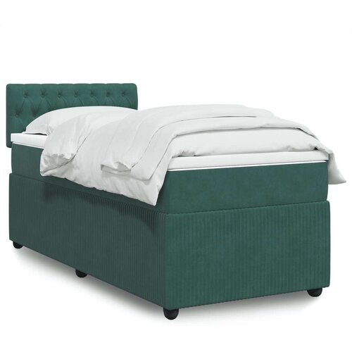 Box spring krevet s madracem tamnozeleni 100x200 cm baršunasti Cijene